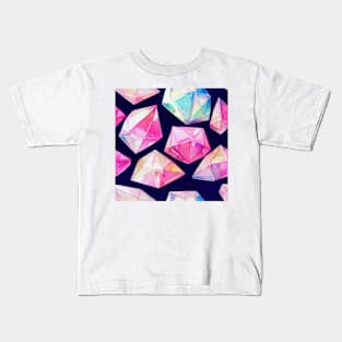 Watercolor diamond pattern Kids T-Shirt